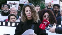 Oyunculardan Kadıköy'de 'Kızıl Goncalar' protestosu