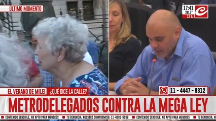 Metrodelegados contra la Ley Ómnibus de Milei