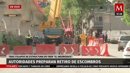 Comienza retiro de escombros por colapso de estructura de Tren Interurbano