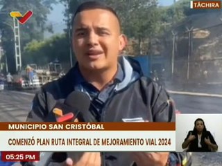 Se ejecuta plan de mejoramiento de las rutas viales en el Estado Táchira para el 2024