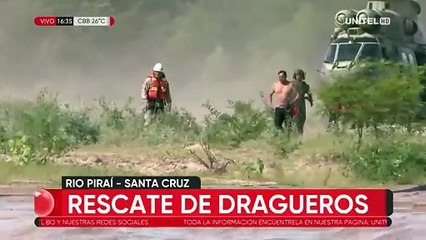 Video: Un perrito fue rescatado del turbión en La Guardia