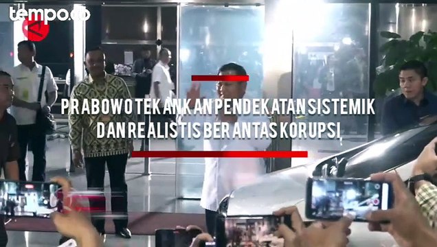 Di Paku Integritas KPK Prabowo Tekankan Pendekatan Sistemik Dan Realistis Demi Berantas Korupsi