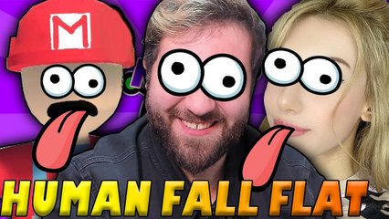  PRENSESİ KURTAR MARİO  | YOUTUBER EKİP İLE SAÇMALIKLAR | Human Fall Flat Mario [ Fizik Oyunu ]
