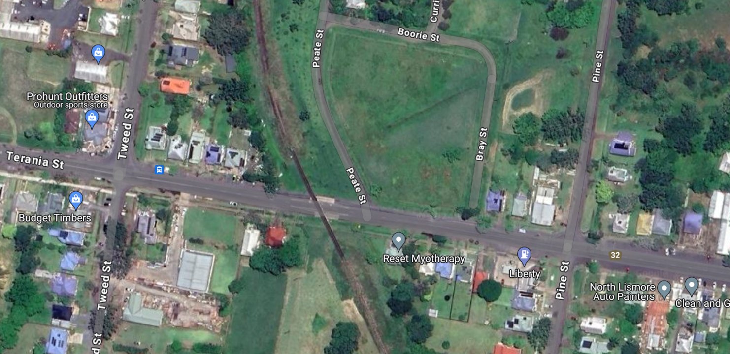 Terania St lane closure