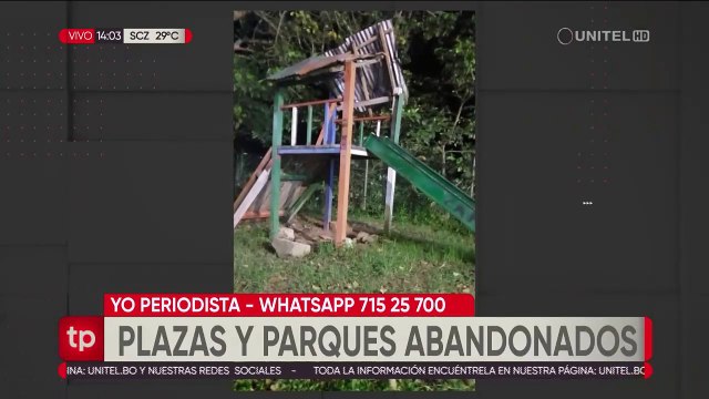 Pobladores de Coroico piden a las autoridades atención y arreglos a sus plazas y parques que están abandonados