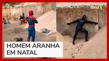 ‘Homens Aranhas’ fazem segurança de Praia no Rio Grande do Norte