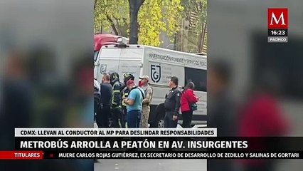 Una persona fue atropellada por un Metrobús en Avenida Insurgentes y Paseo de la Reforma