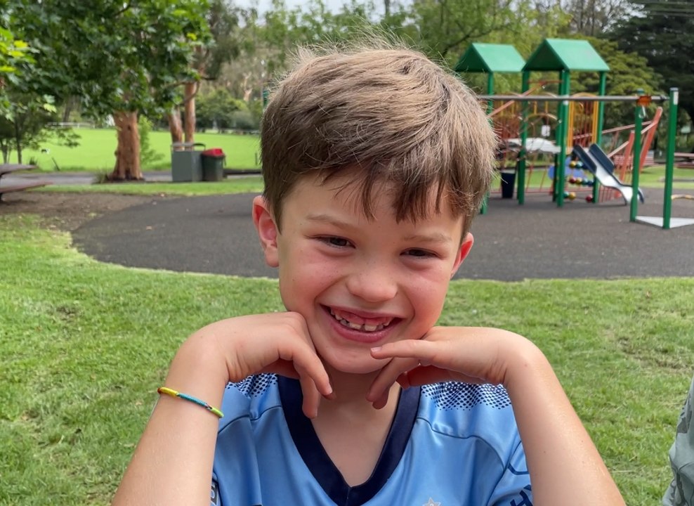 Eight year old mowing sensation