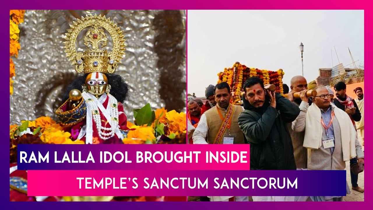 Ram Mandir Consecration: Ram Lalla Idol Brought...
