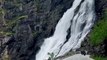 Travel in Norway and Looking at waterfalls very very beautiful