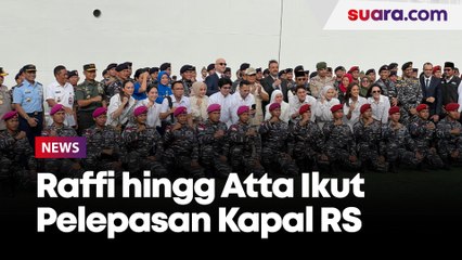Raffi Ahmad hingga Atta Halilintar Ikut Prabowo Saat Pelepasan Kapal Rumah Sakit untuk Palestina