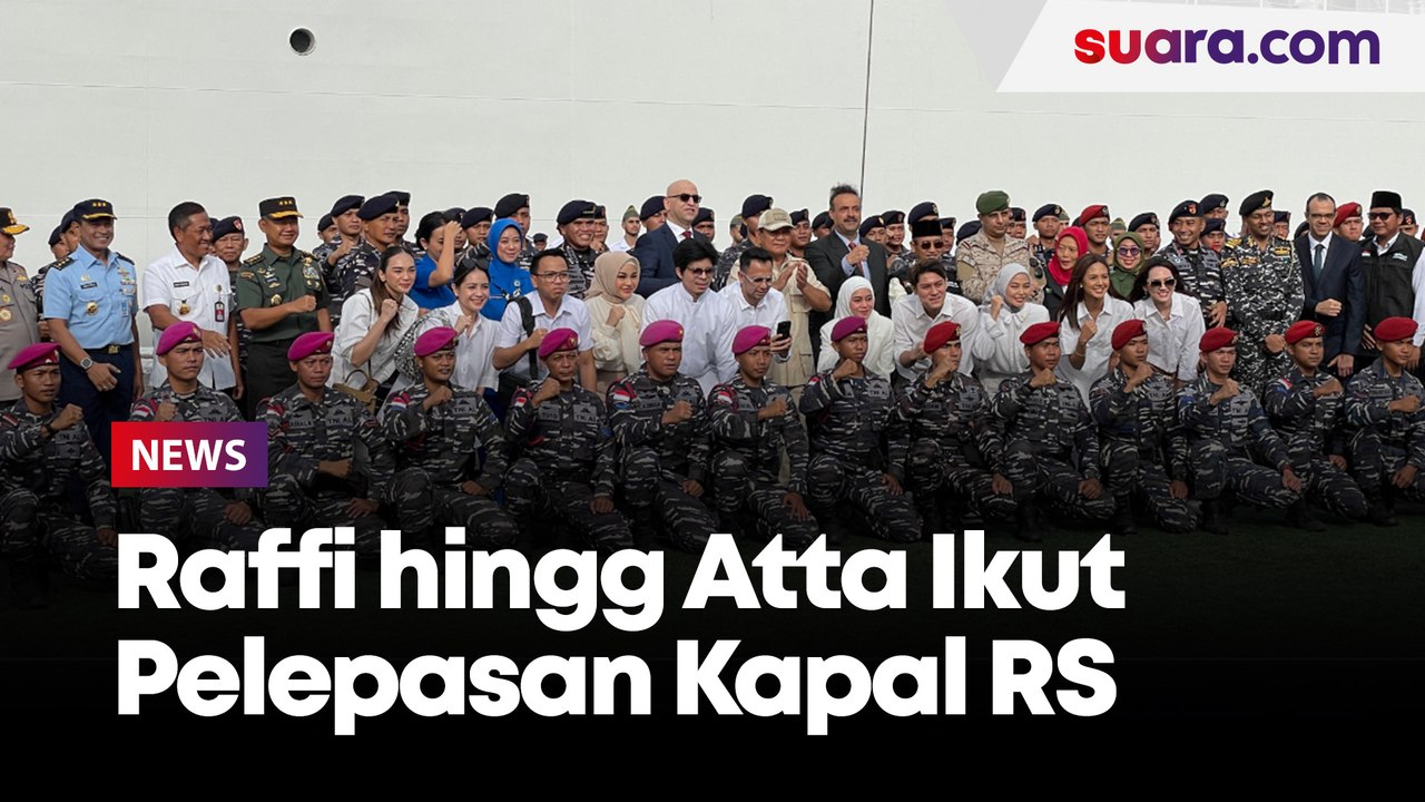Raffi Ahmad hingga Atta Halilintar Ikut Prabowo Saat Pelepasan Kapal Rumah Sakit untuk Palestina