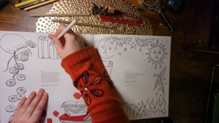 ASMR | Color With Me | Pencil Sounds | No Talking | Shakespeare Coloring Book