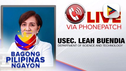 Panayam kay DOST Usec. Leah Buendia