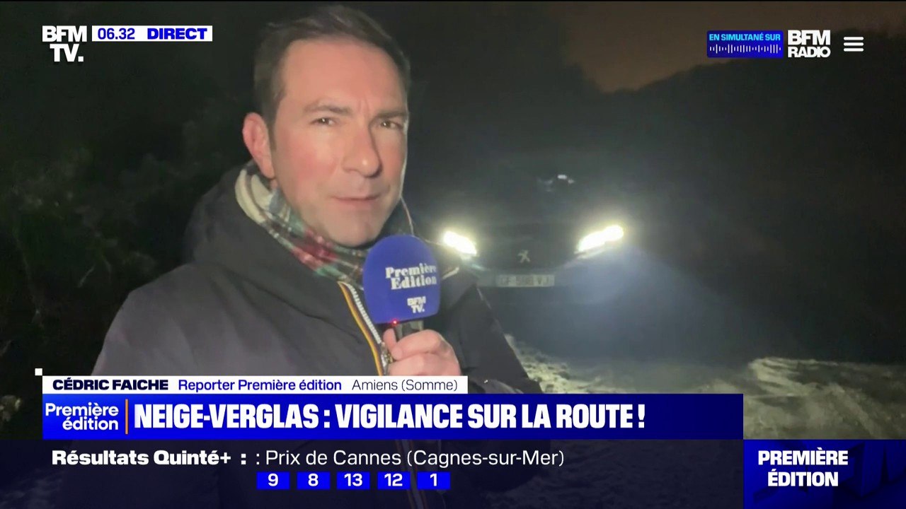 Neige et verglas: circulation difficile à Amiens, y compris dans le centre-ville