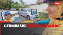 Cermin sisi motosikal 'besar gedabak' Siti Aminah curi tumpuan