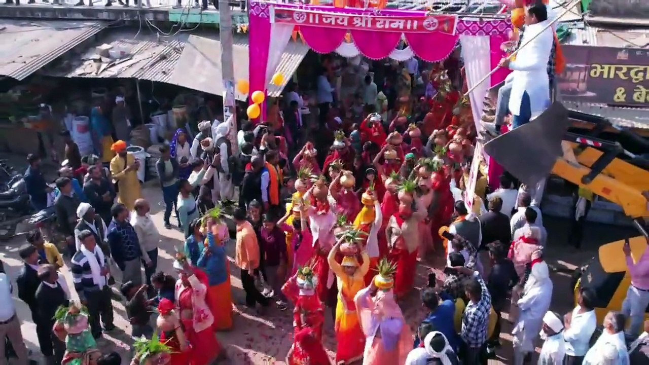 अक्षत कलश की शोभायात्रा गूंजे श्रीराम के जयकारे...