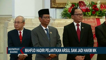 Arsul Sani Dilantik Menjadi Hakim MK, Mahfud MD Turut Hadir di Istana Negara