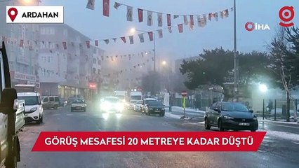 Ardahan’da yoğun sis görüş mesafesini 20 metreye kadar düşürdü