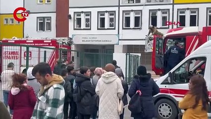 Sultangazi de okulda yangın paniği