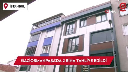 Gaziosmanpaşa’da inşaat temelinde toprak kaydı, 2 bina tahliye edildi