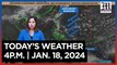 Today's Weather, 4 P.M. | Jan. 18, 2024