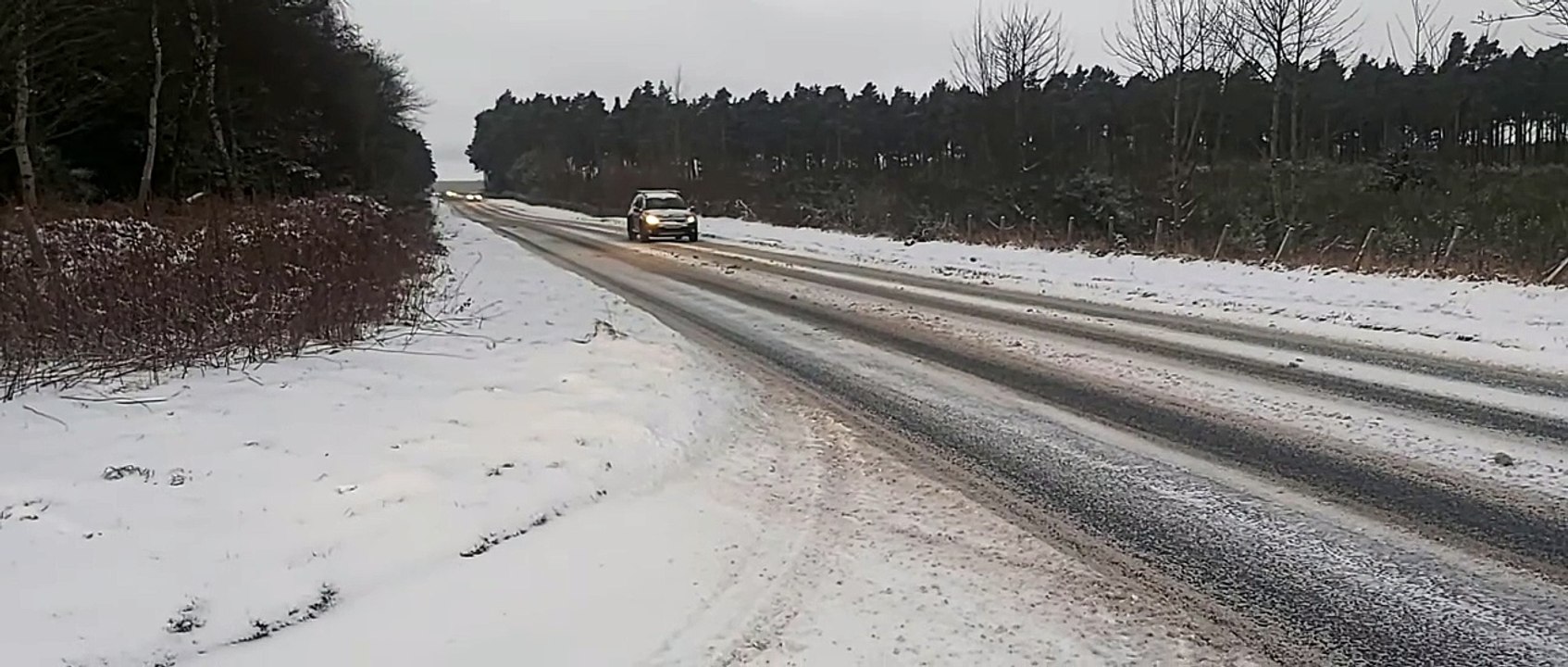 Snowy scenes in Moray