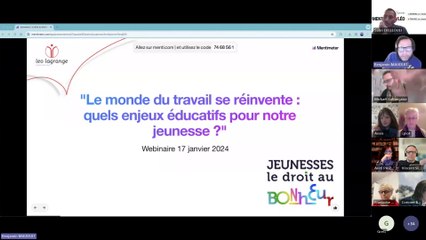 [Jeunesses : le droit au bonheur !] Replay webinaire 170124 jeunes & travail -Olivier Vandard