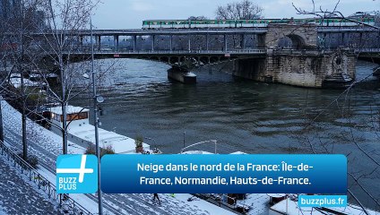 Neige dans le nord de la France: Île-de-France, Normandie, Hauts-de-France.