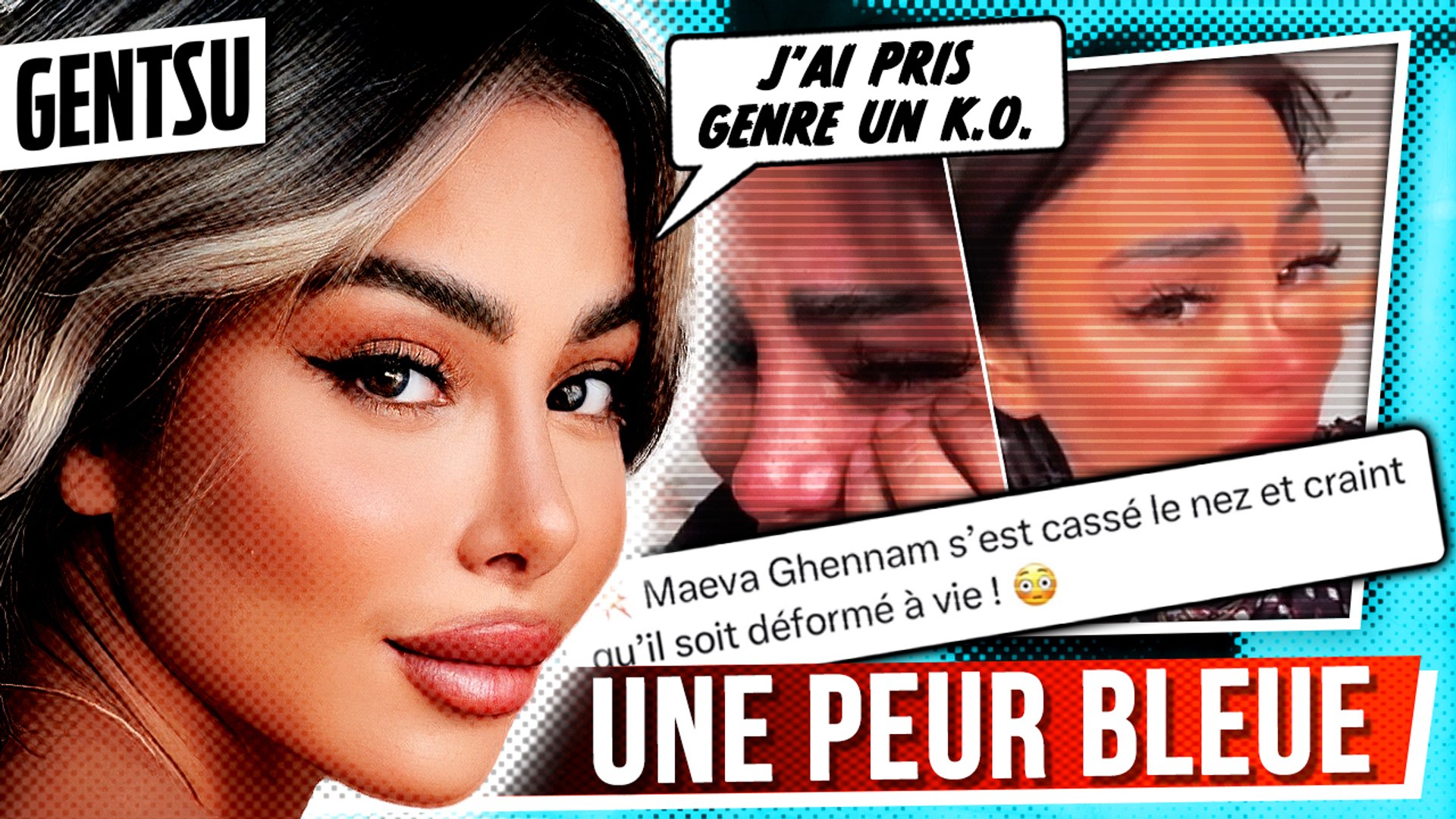 Maeva Ghennam en panique après sa chute