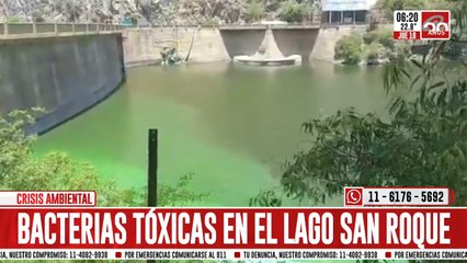 Acumulación de algas tóxicas en el Lago San Roque vuelve a generar preocupación