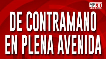 Tremendo: fue filmado cuando conducía en contramano a toda velocidad