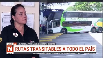 Estado de caminos en Santa Cruz tras lluvias