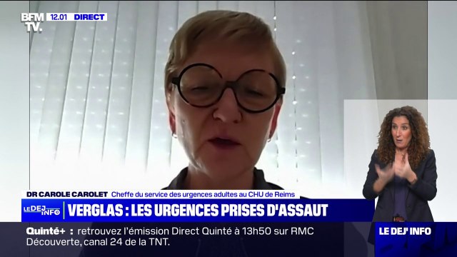 Le verglas nous a donné un beau surplus de traumatisés , explique la cheffe du service des urgences adultes du CHU de Reims