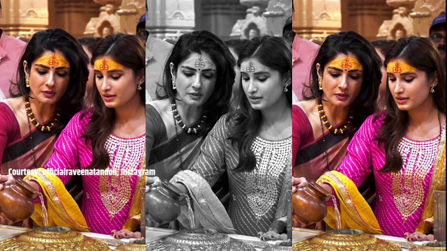 Raveena Tandon visits Somnath Jyotirling Temple with daughter Rasha Thadani