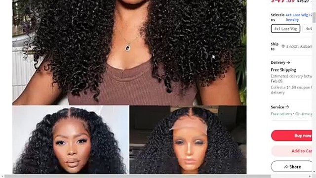 Unlock Your Glamorous Transformation with the 300% Density Kinky Curly Human Hair Wig! ✨