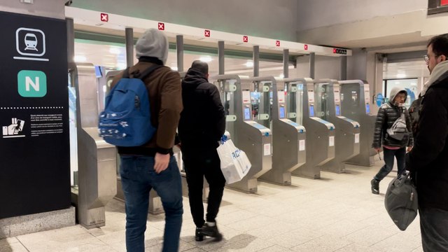 « On n'a eu aucune information » : à Montparnasse, les usagers de la Ligne N font face à des portiques fermés à cause de la neige