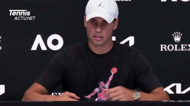 Open d'Australie 2024 - Carlos Alcaraz a joué son 200e match sur le circuit : Le record est à 1200 à peu près si je ne me trompe pas. Je vais essayer d'aller le chercher
