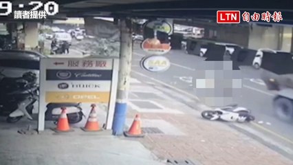 高雄砂石車外切撞倒機車 當場輾斃女騎士（讀者提供）