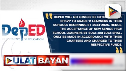 DepEd, nilinaw na itinigil na ang Senior High School voucher ngayong SY 2024-2025