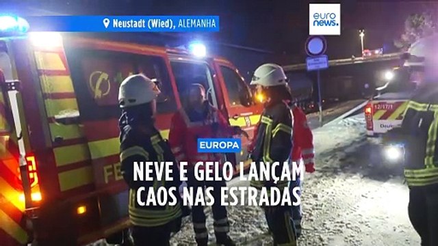 Neve e gelo lançam caos na Alemanha e Chéquia