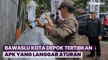 Download Video: Bawaslu Kota Depok Tertibkan APK yang Langgar Aturan dan Bahayakan Pengguna Jalan