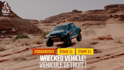 Wrecked vehicle! - Stage 11 - #Dakar2024