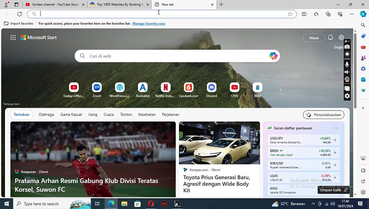 Cara membuat akun medium.com pada browser pc