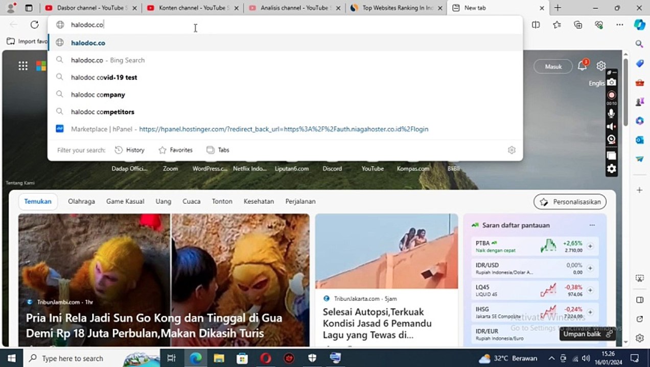 Cara membuat login akun halodoc.com melalui browser di pc