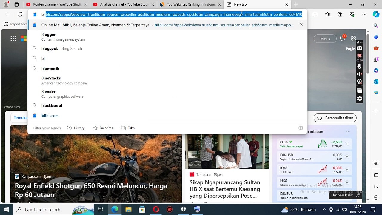 Cara membuat akun blibli.com di browser menggunakan akun google pada pc