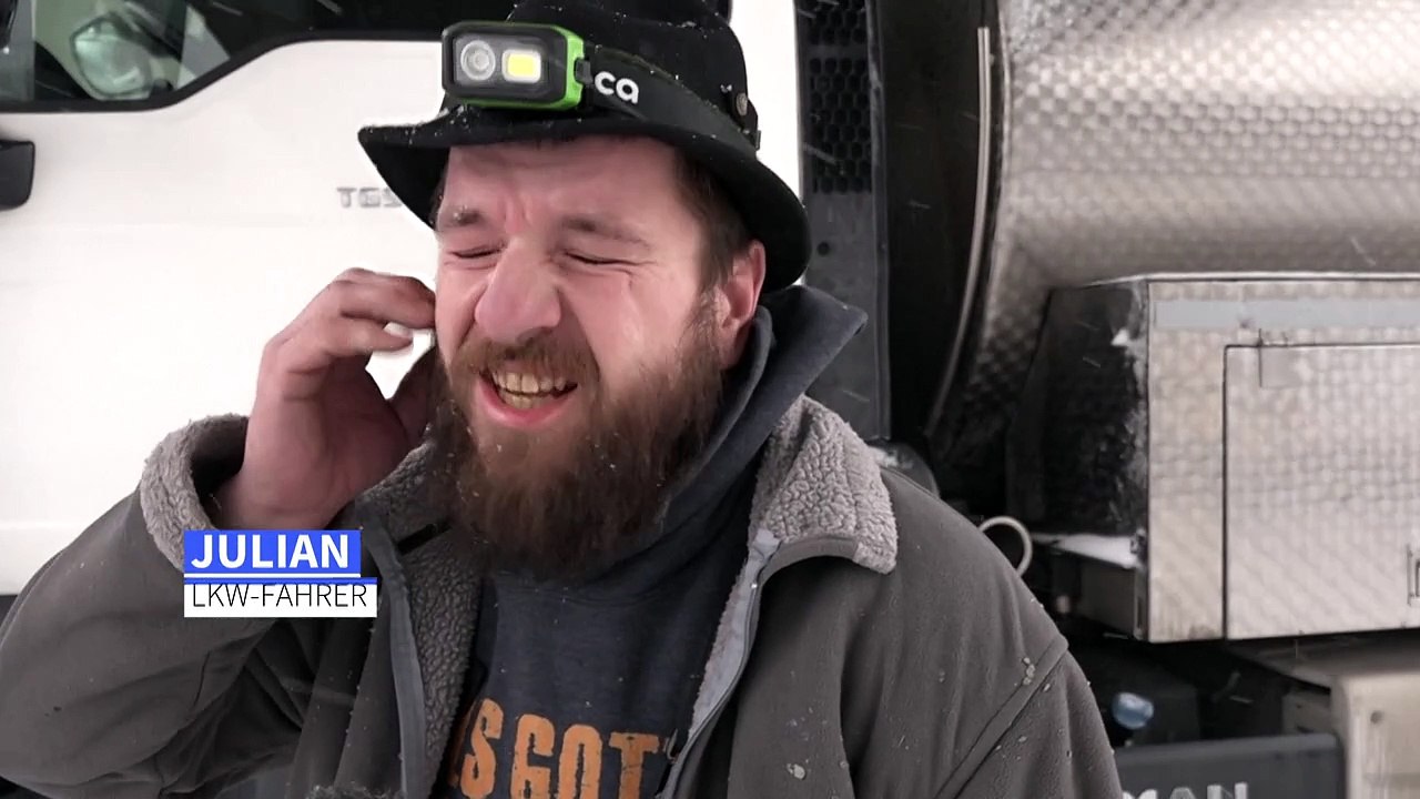 Kilometerlange Staus durch Winterwetter in Deutschland