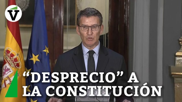 Feijóo celebra la reforma del artículo 49 aunque condena el desprecio a la Constitución