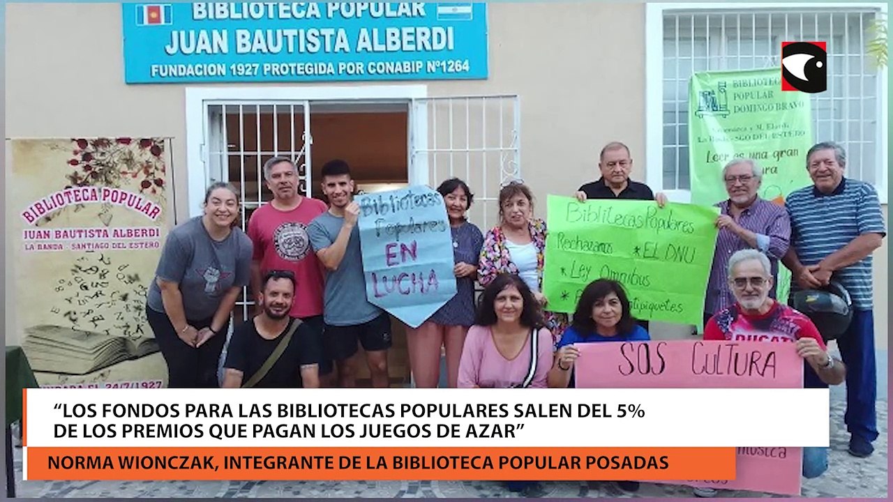 “Los fondos para las bibliotecas populares salen del 5% de los premios que pagan los juegos de azar”