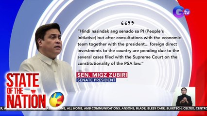 Zubiri, handa raw bumaba bilang Senate President kung babaguhin ang political provisions sa konstitusyon | SONA